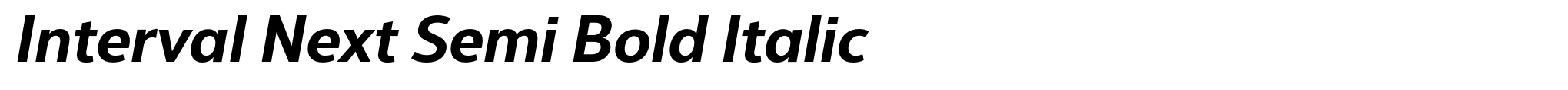 Interval Next Semi Bold Italic image